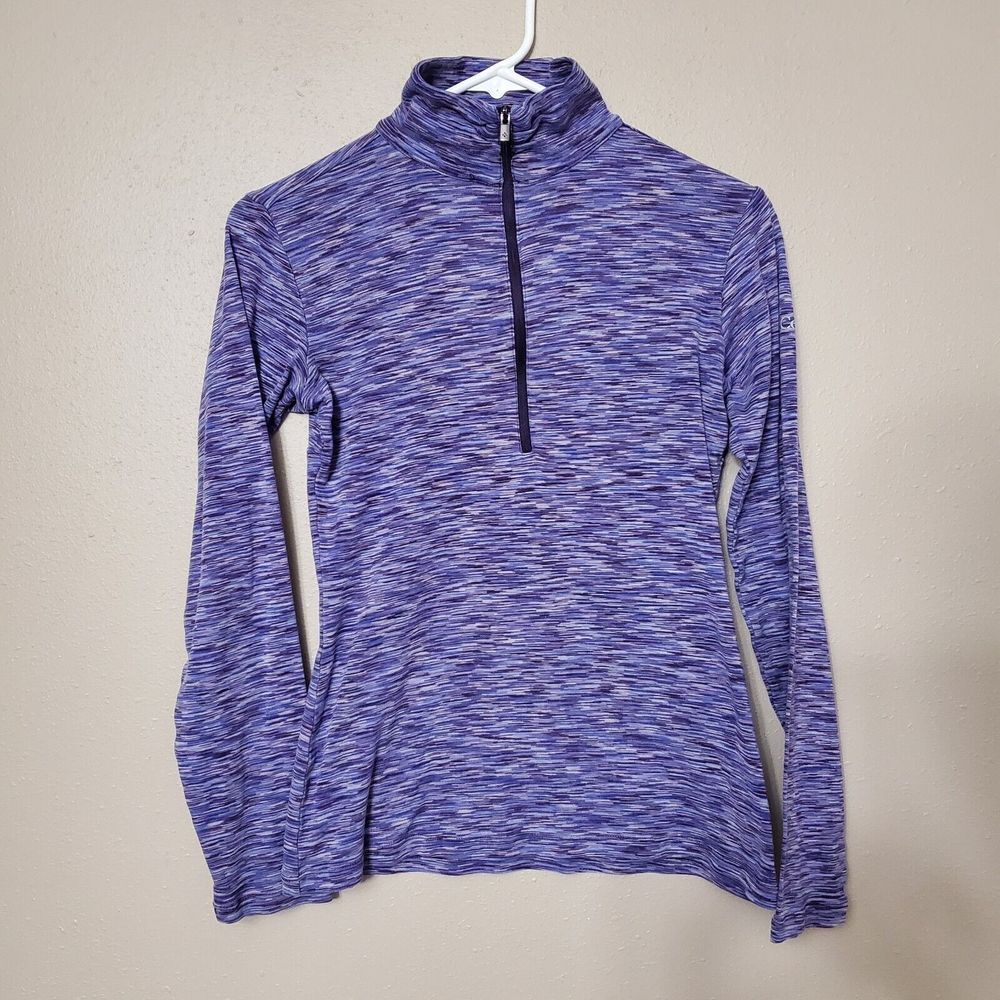 Columbia Womens 1/2 Zip Pullover Top Purple Size Small Outdoor Running